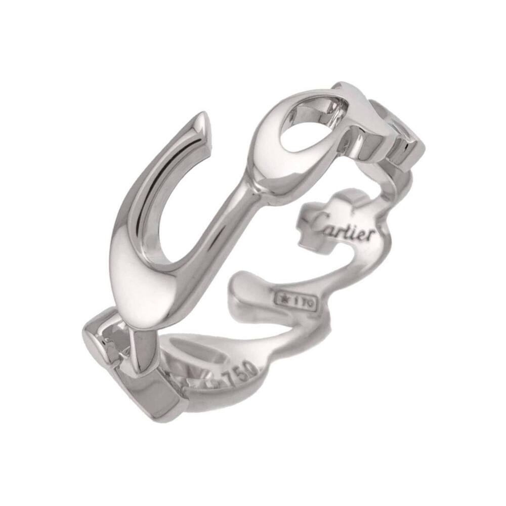 Cartier #48 Ring, 18K WG (White Gold 750), Logo Ring